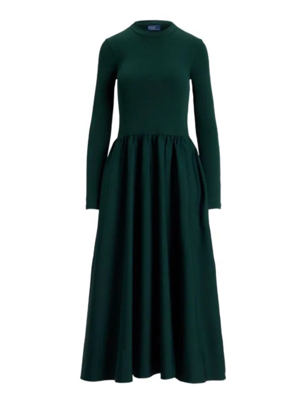 Polo by Ralph Lauren Dark Green Long-Sleeve Maxi Dress - Picture 2 of 3